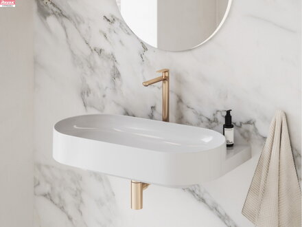 EL 015.60RGB Umyvadlová stojánková baterie 335 mm bez výpusti, Rose Gold Brushed; 2,17 kg