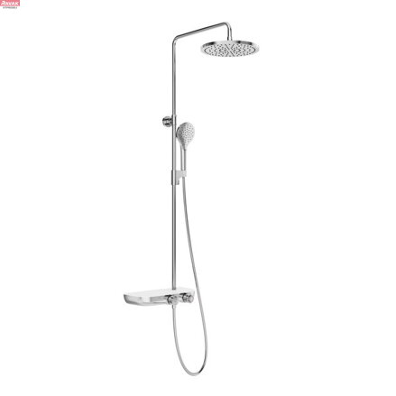 baterie TE 094.01CR/WH Sprchový sloup termo s funkcí Stop, chrom/bílá 7 kg 