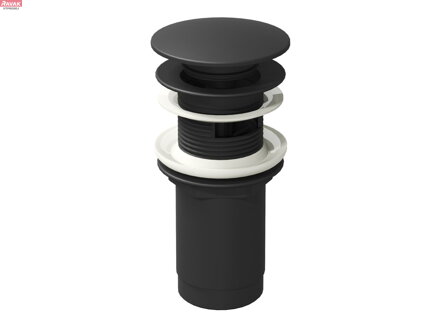 Umyvadlová pileta ClickClack, černá, hmotnost 0,35 kg