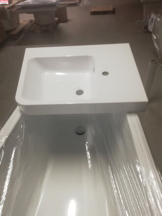 umyvadlo Be Happy II L white s otvory 20kg