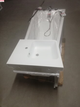 umyvadlo Be Happy II L white s otvory 20kg