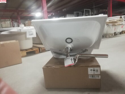  Umyvadlo Chrome Slim 70, s otvorem pro baterii, s přepadem + doplňky; 19 kg