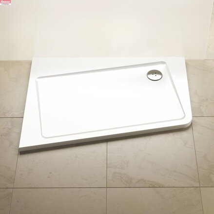 Vanička ASYMETRIC PRO 120x90 L 10° white 54,5 kg