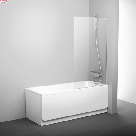 vanová zástěna PVS1-80 satin+Transparent 20kg