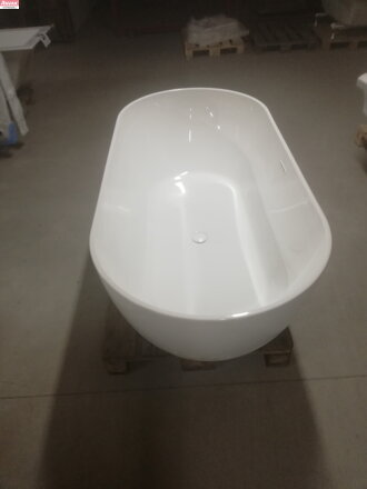 Vana Freedom O 169x80, volně stojící, bílá, 47 kg, sifon i přepad v bílém provedení