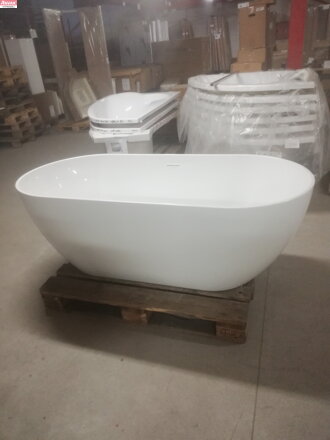 Vana Freedom O 169x80, volně stojící, bílá, 47 kg, sifon i přepad v bílém provedení