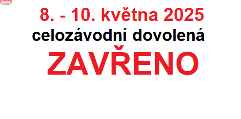 8.-10.5. zavřeno