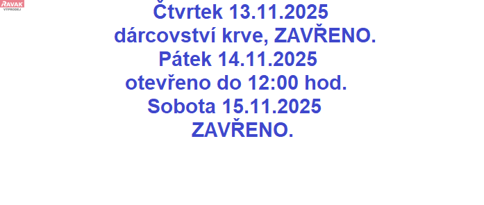 listopad zavřeno