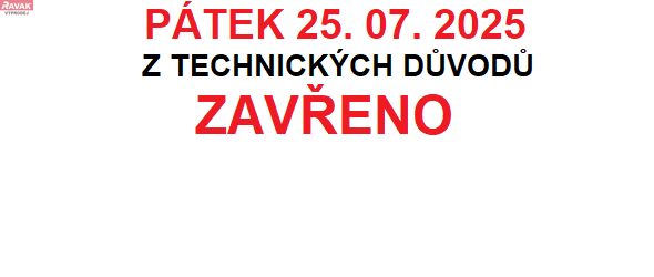pátek zavřeno